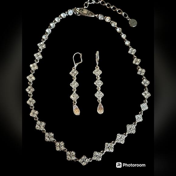 Givenchy Crystal and Silver Necklace and Earrings Set - Picture 3 of 9